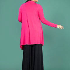 AIRA RUFFLE JACKET - HOT PINK