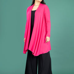 AIRA RUFFLE JACKET - HOT PINK