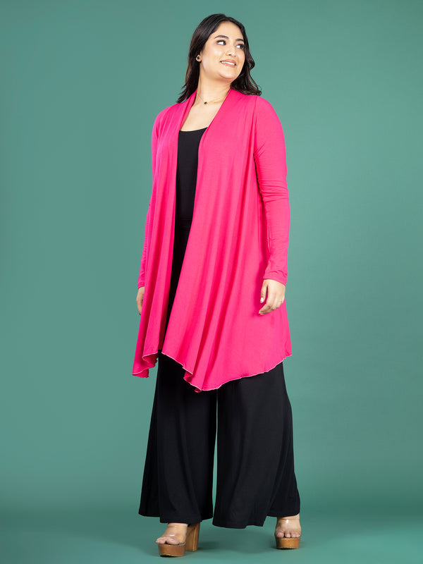 AIRA RUFFLE JACKET - HOT PINK