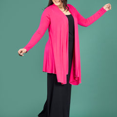 AIRA RUFFLE JACKET - HOT PINK