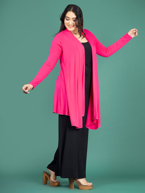 AIRA RUFFLE JACKET - HOT PINK