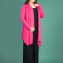 AIRA RUFFLE JACKET - HOT PINK