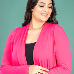 AIRA RUFFLE JACKET - HOT PINK