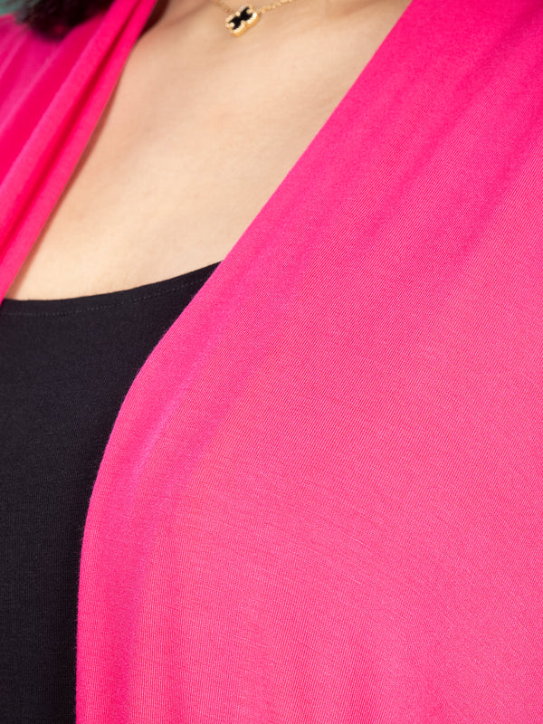 AIRA RUFFLE JACKET - HOT PINK