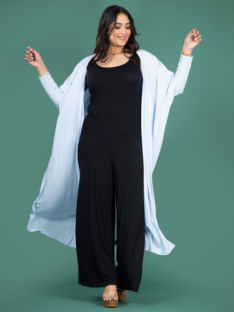 HANA OPEN CAPE - POWDER BLUE