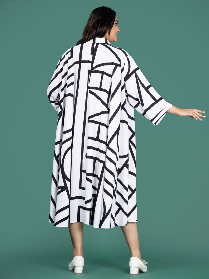 GEO MAZE SHIRT DRESS