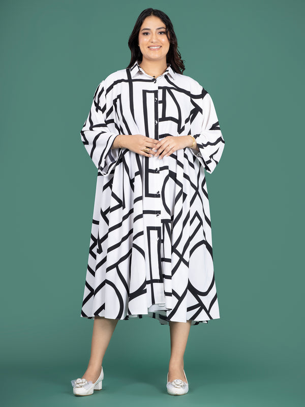 GEO MAZE SHIRT DRESS