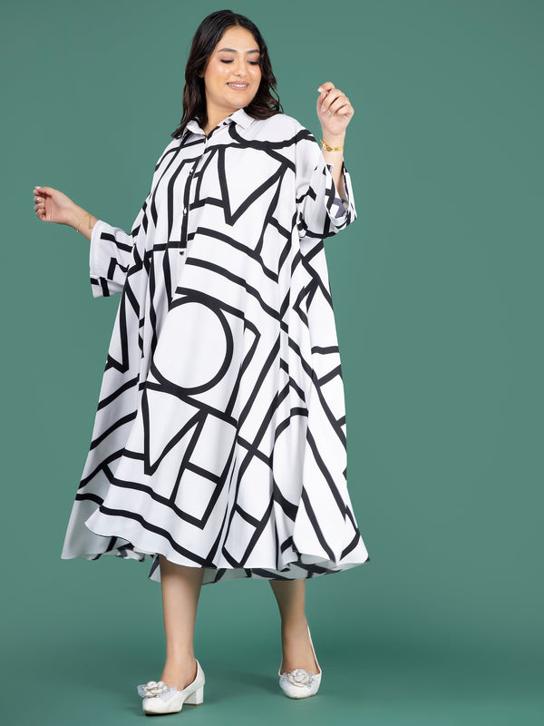 GEO MAZE SHIRT DRESS