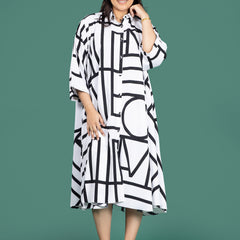 GEO MAZE SHIRT DRESS