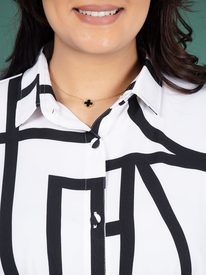GEO MAZE SHIRT DRESS
