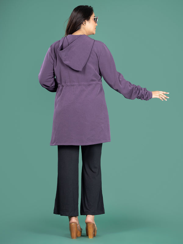 PLUM HOODIE SHIRT