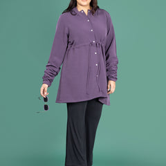 PLUM HOODIE SHIRT