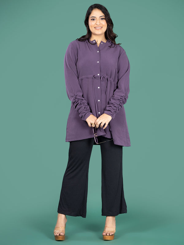 PLUM HOODIE SHIRT