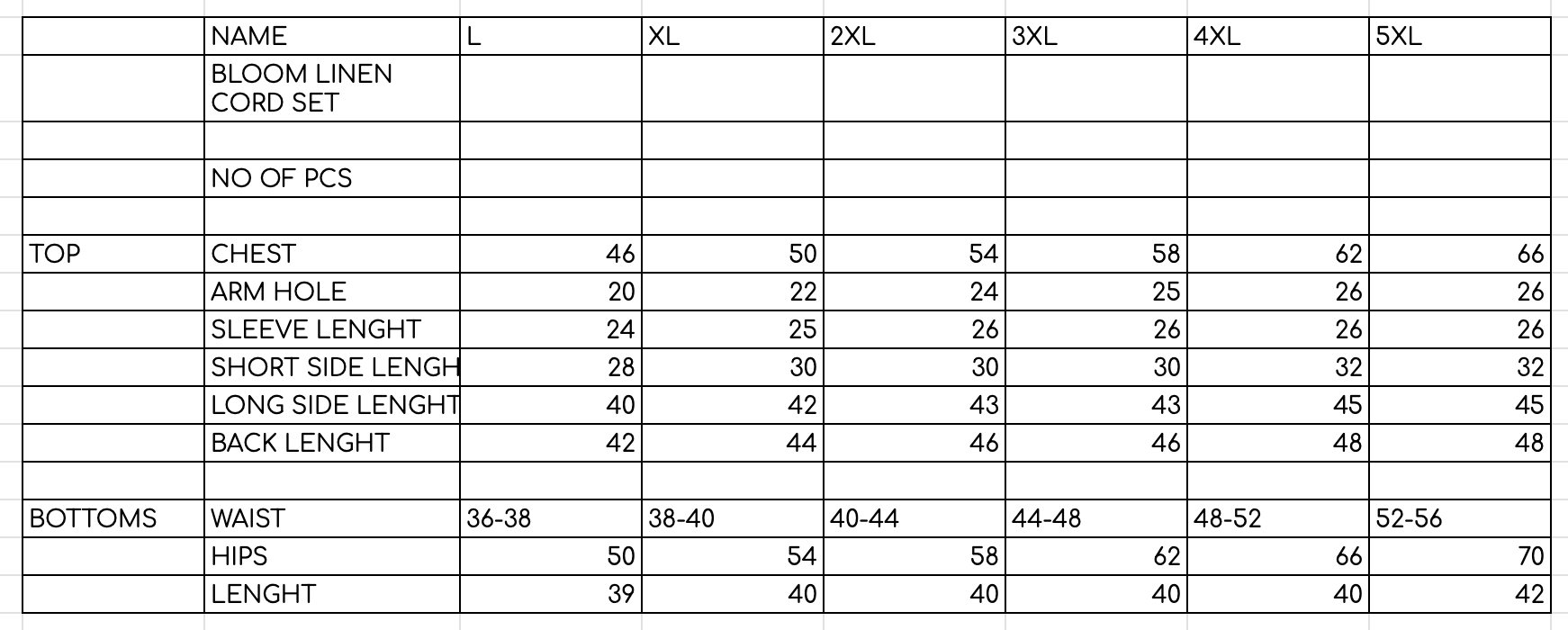 Size Guide