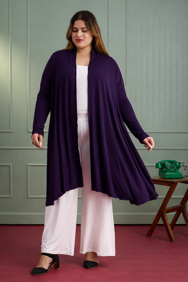 AIRA RUFFLE JACKET - DEEP PURPLE