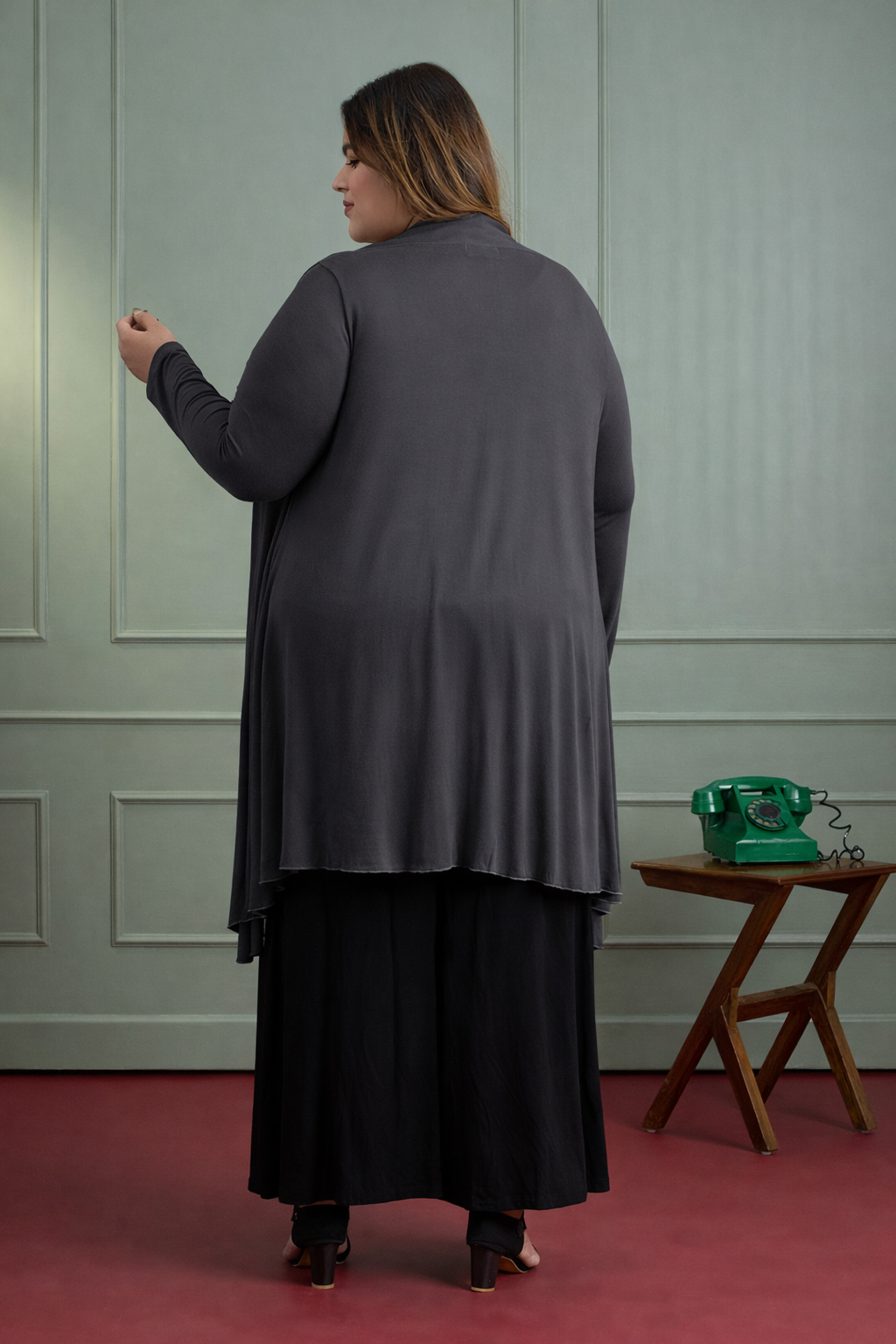 AIRA RUFFLE JACKET - DARK GREY