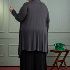 AIRA RUFFLE JACKET - DARK GREY