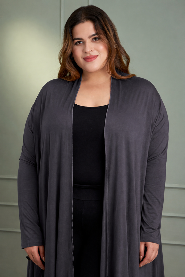 AIRA RUFFLE JACKET - DARK GREY