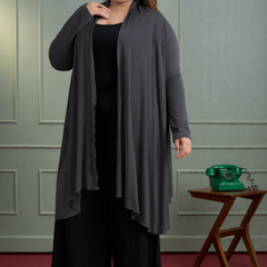 AIRA RUFFLE JACKET - DARK GREY