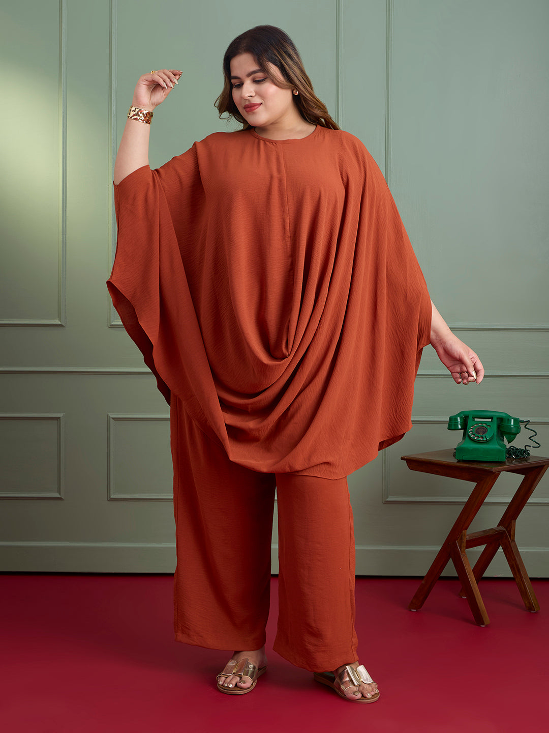 RUST DRAPE CORD SET