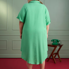 MINT BREEZE LINEN DRESS