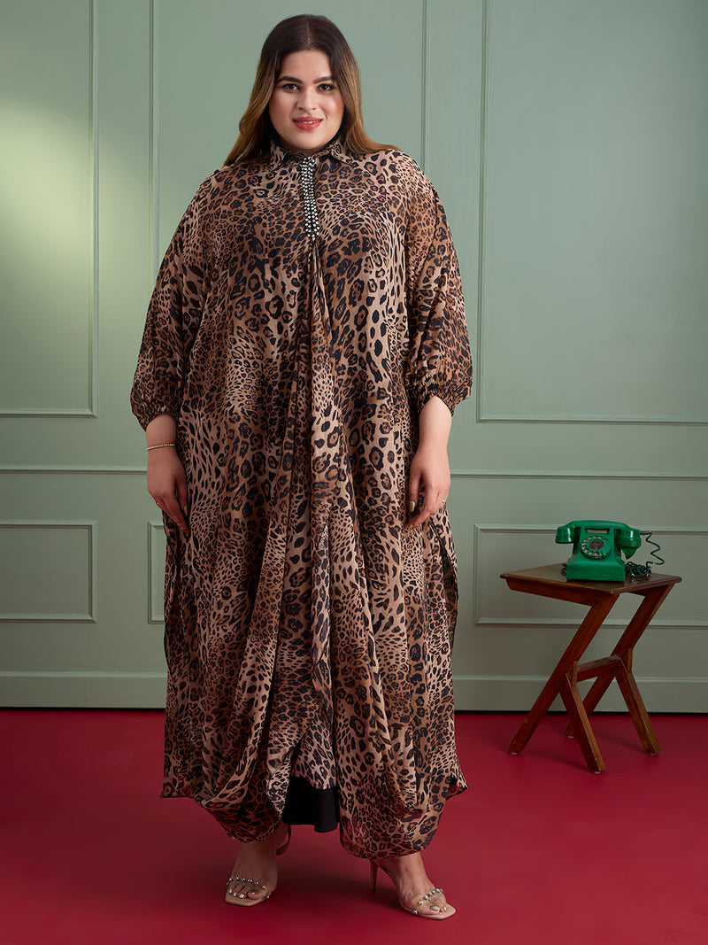 SASSY SAFARI KAFTAN DRESS