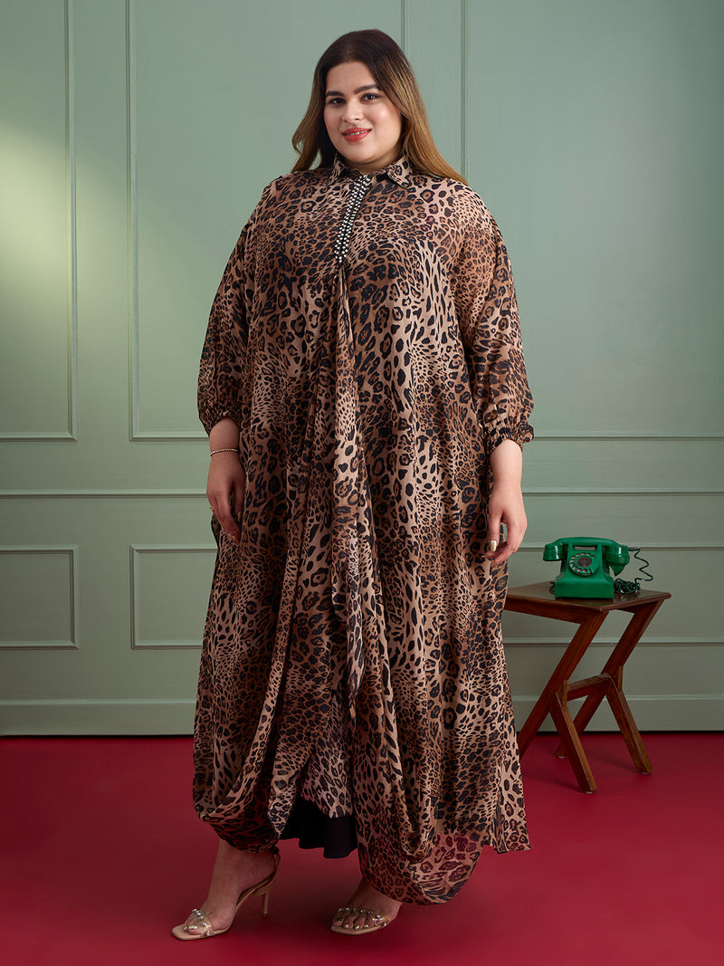SASSY SAFARI KAFTAN DRESS