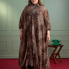 SASSY SAFARI KAFTAN DRESS