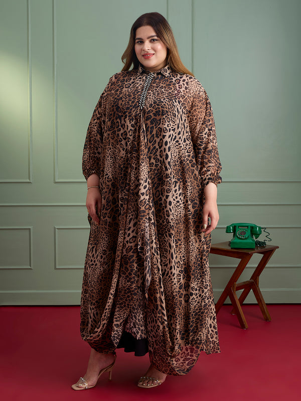 SASSY SAFARI KAFTAN DRESS