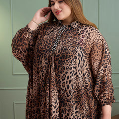 SASSY SAFARI KAFTAN DRESS