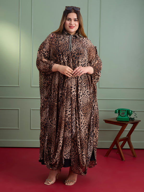 SASSY SAFARI KAFTAN DRESS