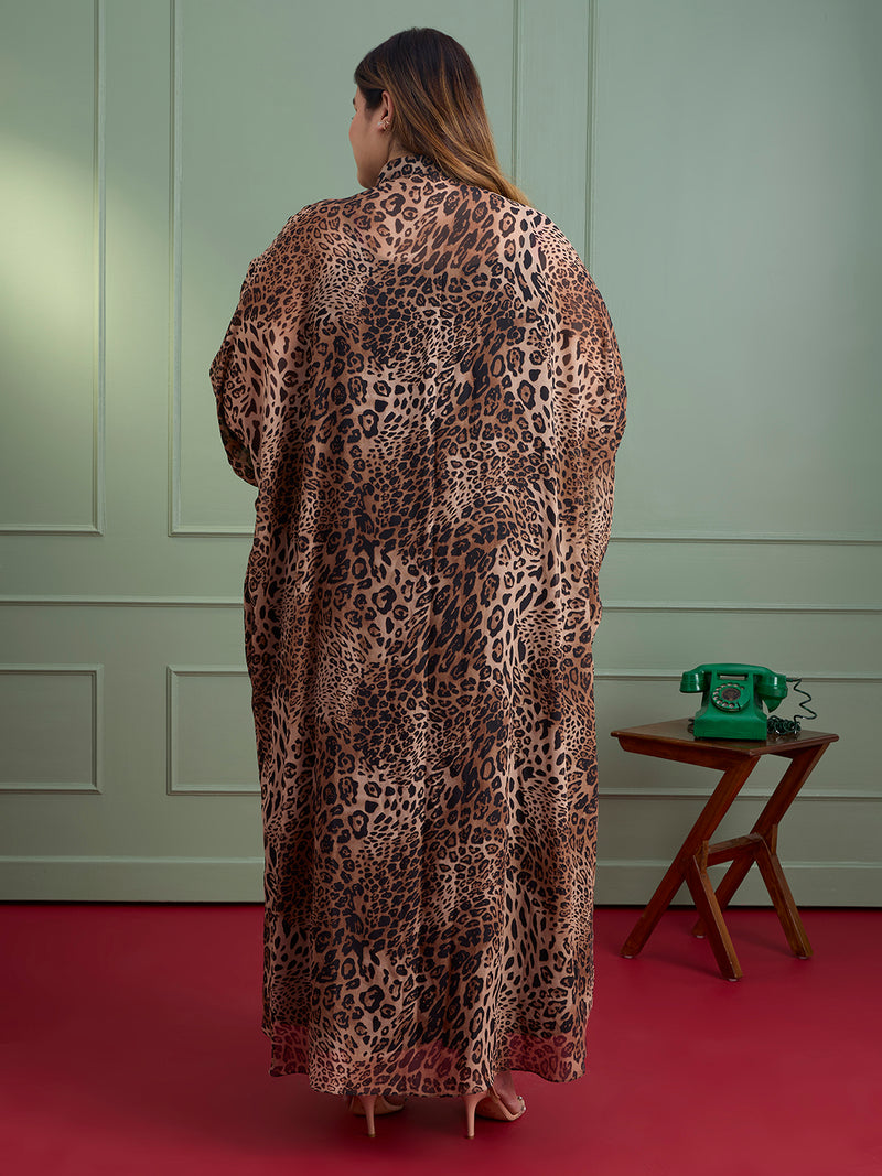 SASSY SAFARI KAFTAN DRESS