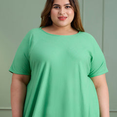 SAGE LINEN DRAPE DRESS