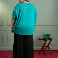 CRYSTAL WAVE EMBELLISHED TOP