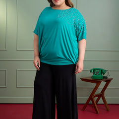 CRYSTAL WAVE EMBELLISHED TOP