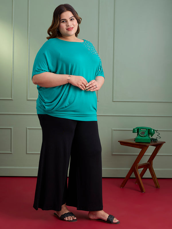 CRYSTAL WAVE EMBELLISHED TOP