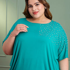 CRYSTAL WAVE EMBELLISHED TOP