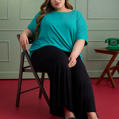 CRYSTAL WAVE EMBELLISHED TOP