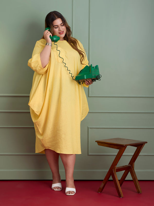 MELLOW YELLOW LINEN DRESS