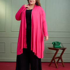 AIRA RUFFLE JACKET - HOT PINK