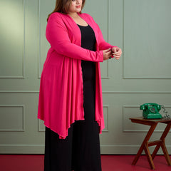 AIRA RUFFLE JACKET - HOT PINK