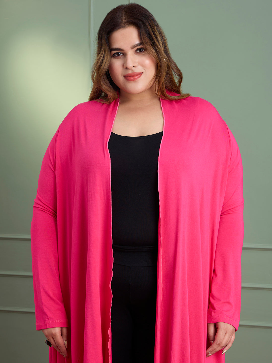 AIRA RUFFLE JACKET - HOT PINK