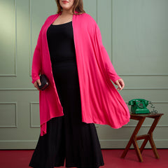 AIRA RUFFLE JACKET - HOT PINK