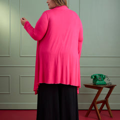 AIRA RUFFLE JACKET - HOT PINK