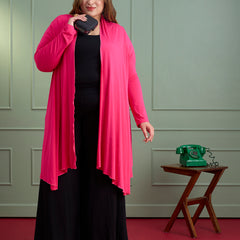 AIRA RUFFLE JACKET - HOT PINK