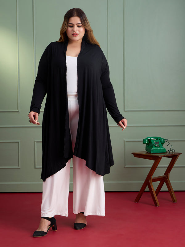 AIRA RUFFLE JACKET - BLACK