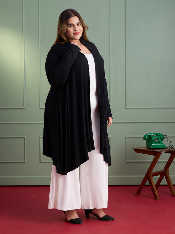 AIRA RUFFLE JACKET - BLACK