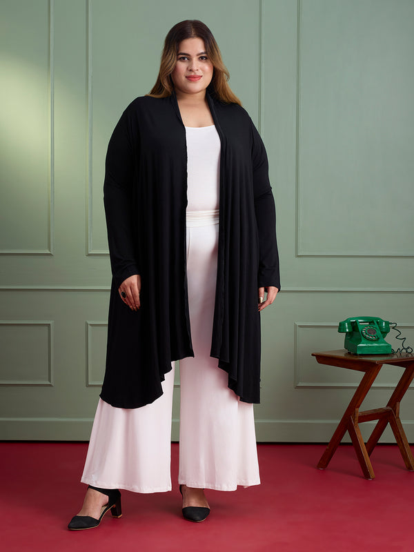 AIRA RUFFLE JACKET - BLACK