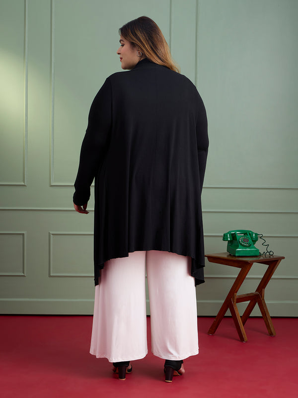 AIRA RUFFLE JACKET - BLACK