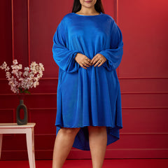 PLEATED COCOON DRESS
